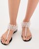 Tory Burch Tory Burch Beaded Flat Sandals Cloud - 3