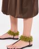 Tory Burch Tory Burch Beaded Flat Sandals Olive - 4
