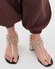 Tory Burch Tory Burch Beaded Heeled Sandals Spark Gold/Coconut - 2