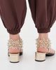 Tory Burch Tory Burch Beaded Heeled Sandals Spark Gold/Coconut - 3
