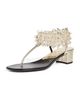 Tory Burch Tory Burch Beaded Heeled Sandals Spark Gold/Coconut - 6
