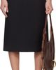 Tory Burch Tory Burch Black Molded Waistband Cotton Midi Skirt - 1