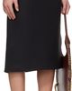 Tory Burch Tory Burch Black Molded Waistband Cotton Midi Skirt - 2