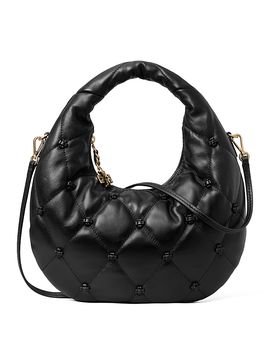 Tory Burch Tory Burch Bunny Knot Leather Crescent Bag