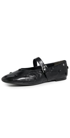 Tory Burch Tory Burch Bunny Knot Mary Jane Flats Black / Black