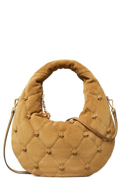 Tory Burch Tory Burch Bunny Knot Suede Top Zip Bag