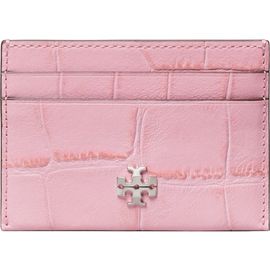 Tory Burch Tory Burch Charlie Croc Embossed Leather Card Case