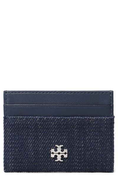 Tory Burch Tory Burch Charlie Denim Card Case