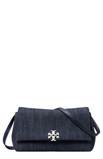 Tory Burch Tory Burch Charlie Denim Wallet on a Strap