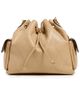 Tory Burch Tory Burch Charlie Diamond Quilt Drawstring Shoulder Bag Pecan One - 1