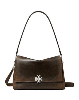 Tory Burch Tory Burch Charlie Distressed Leather Shoulder Bag
