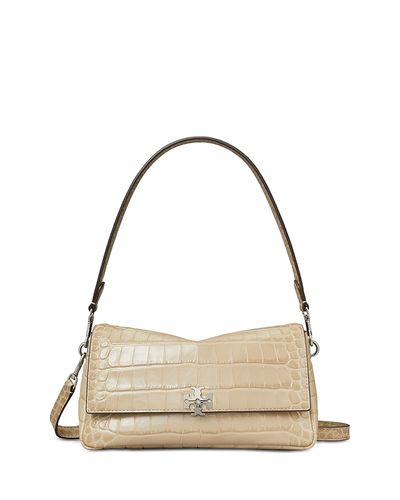 Tory Burch Tory Burch Charlie Embossed Croc Shoulder Bag