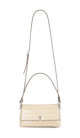 Tory Burch Tory Burch Charlie Embossed Croc Small Shoulder Bag
