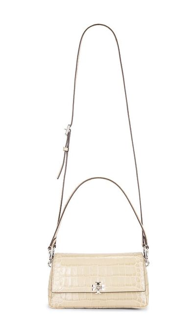 Tory Burch Tory Burch Charlie Embossed Croc Small Shoulder Bag