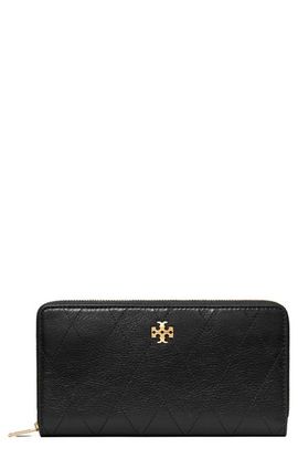 Tory Burch Tory Burch Charlie Leather Continental Zip Wallet