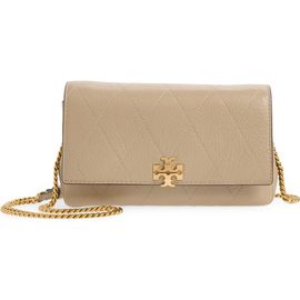 Tory Burch Tory Burch Charlie Quilted Leather Wallet on a Chain