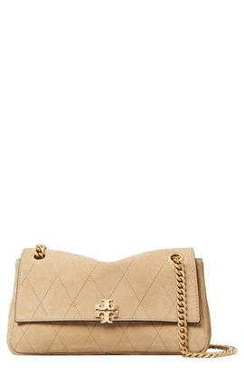 Tory Burch Tory Burch Charlie Quilted Suede Small Shoulder Bag