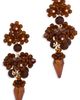 Tory Burch Tory Burch Curiosity Beaded Linear Earrings Tory Gold/Brown One - 1