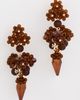 Tory Burch Tory Burch Curiosity Beaded Linear Earrings Tory Gold/Brown One - 2