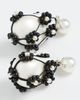 Tory Burch Tory Burch Curiosity Beaded Pearl Drop Earrings Tory Silver/Black One - 4