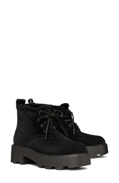 Tory Burch Tory Burch Desert Leather Genuine Shearling Boot