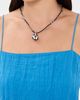 Tory Burch Tory Burch Double Strand Pearl Pendant Necklace Tory Silver/Black One - 3