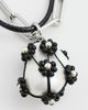 Tory Burch Tory Burch Double Strand Pearl Pendant Necklace Tory Silver/Black One - 5