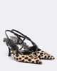 Tory Burch Tory Burch Double T calf hair slingback pumps - 1