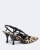 Tory Burch Tory Burch Double T calf hair slingback pumps - 4