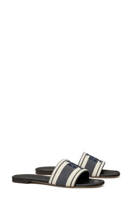 Tory Burch Tory Burch Double T Jacquard Slide Sandal