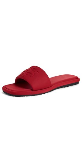 Tory Burch Tory Burch Double T Sport Slides Red Scuba