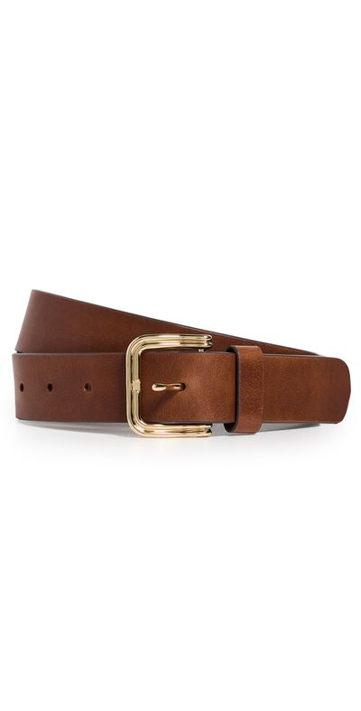 Tory Burch Tory Burch Double Wire Buckle Belt Java/Gold