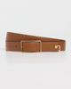 Tory Burch Tory Burch Eleanor Buckle Belt Aged Tan/Gold - 2