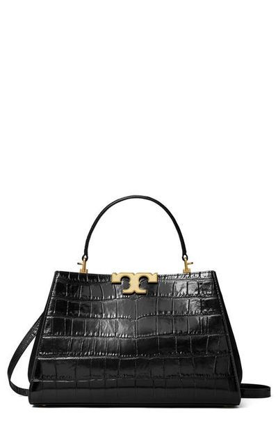 Tory Burch Tory Burch Eleanor Croc Embossed Leather Satchel