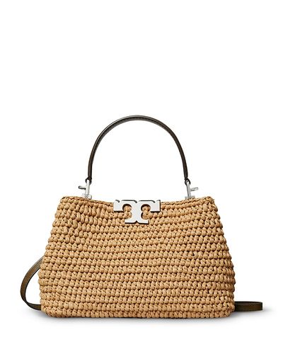 Tory Burch Tory Burch Eleanor Mini Raffia Crossbody Bag