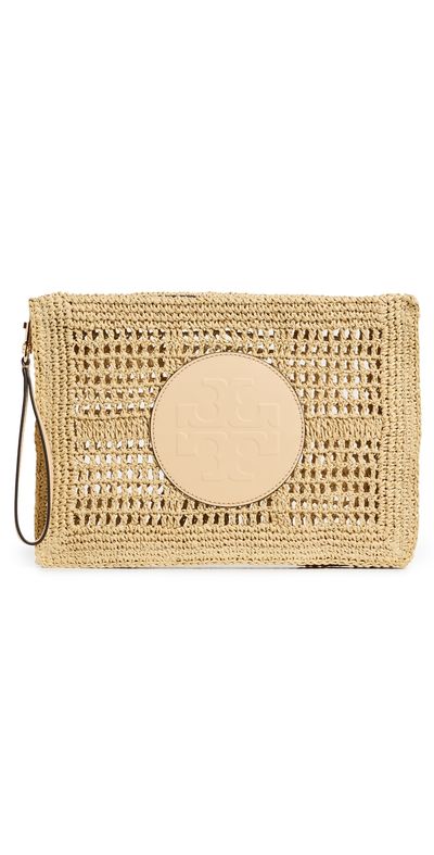 Tory Burch Tory Burch Ella Hand-Crocheted Pouch Natural One