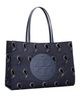 Tory Burch Tory Burch Ella Navy Pajama Print Polyester Tote Bag - 3