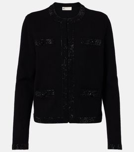 Tory Burch Tory Burch Embellished wool-blend cardigan