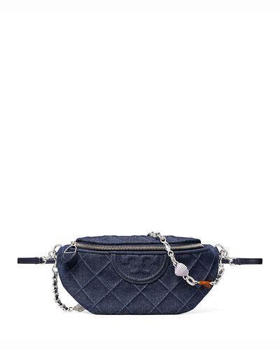 Tory Burch Tory Burch Fleming Charm Denim Belt Bag