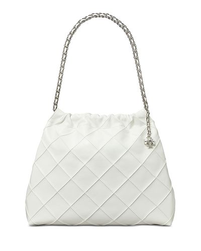 Tory Burch Tory Burch Fleming Crinkled Leather Quilted Hobo