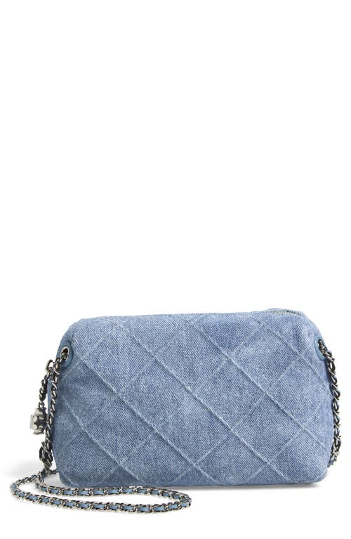 Tory Burch Tory Burch Fleming Denim Suede Crossbody Bag 