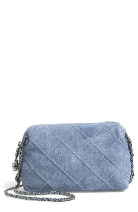 Tory Burch Tory Burch Fleming Denim Suede Crossbody Bag 