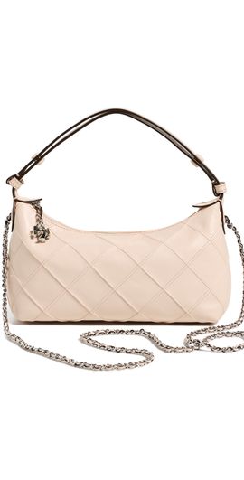 Tory Burch Tory Burch Fleming Distressed Pouchette Shoulder Bag Soft Pink One