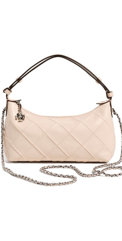 Tory Burch Tory Burch Fleming Distressed Pouchette Shoulder Bag Soft Pink One