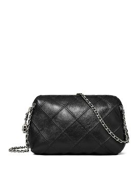 Tory Burch Tory Burch Fleming Distressed Quilted Leather Crossbody