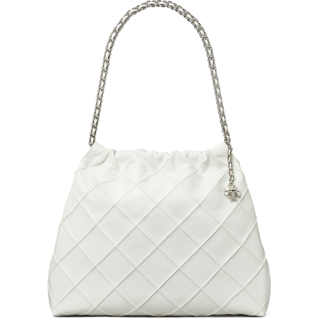 Tory Burch Tory Burch Fleming Distressed Quilted Leather Hobo Bag
