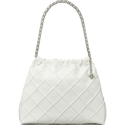 Tory Burch Tory Burch Fleming Distressed Quilted Leather Hobo Bag