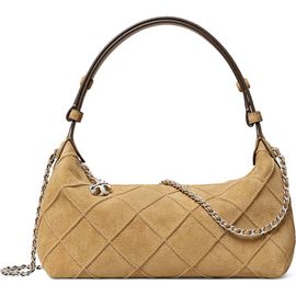 Tory Burch Tory Burch Fleming Pochette Quilted Suede Shoulder Bag