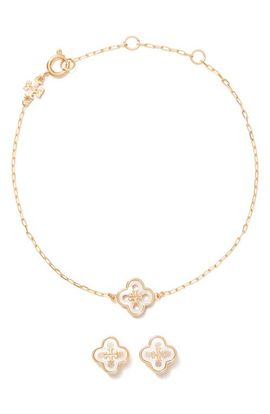 Tory Burch Tory Burch Forget Me Not Bracelet & Stud Earrings Set