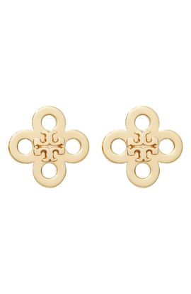 Tory Burch Tory Burch Forget Me Not Clover Stud Earrings